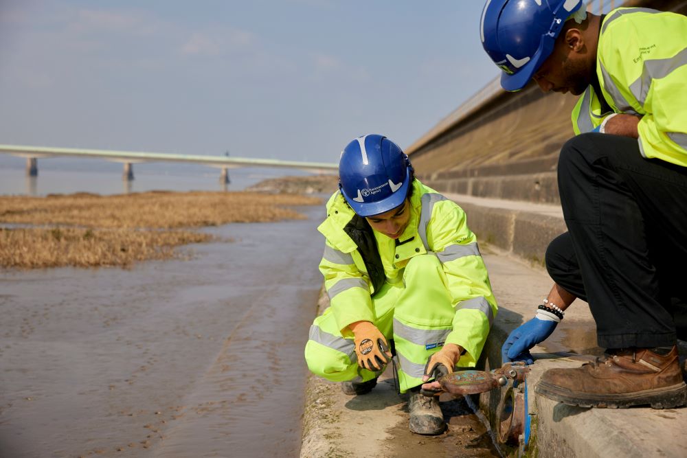 Two field operatives on site